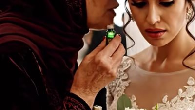 قبل زفافنا، أعطتني جدّة زوجي المستقبلي زجاجة صغيرة تحتوي على سائل أخضر